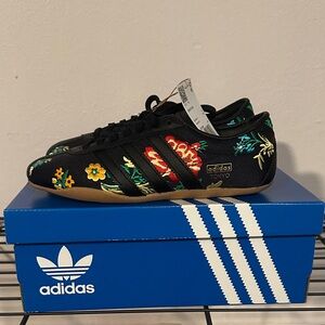 Adidas Black Tokyo Sneakers with Floral Design! NWT!